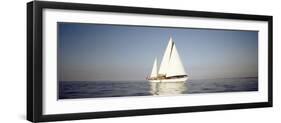 Yacht Sailing in the Sea-null-Framed Photographic Print
