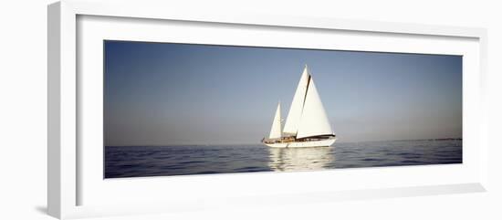 Yacht Sailing in the Sea-null-Framed Photographic Print