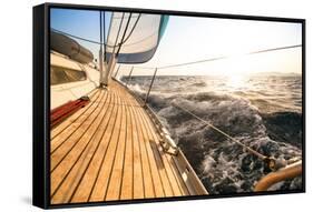 Yacht, Sailing Regatta. Luxury Yachts.-De Visu-Framed Stretched Canvas