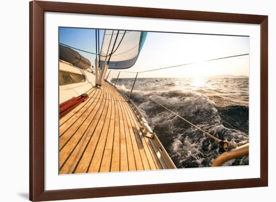 Yacht, Sailing Regatta. Luxury Yachts.-De Visu-Framed Photographic Print