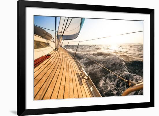 Yacht, Sailing Regatta. Luxury Yachts.-De Visu-Framed Photographic Print