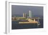 Yacht Sails Past La Barceloneta and the Waterfront-Eleanor Scriven-Framed Photographic Print