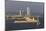 Yacht Sails Past La Barceloneta and the Waterfront-Eleanor Scriven-Mounted Photographic Print