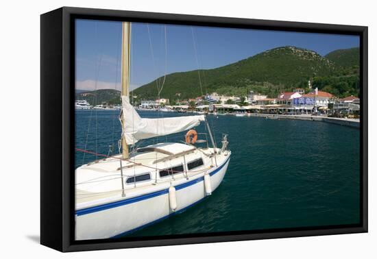 Yacht, Sami, Kefalonia, Greece-Peter Thompson-Framed Stretched Canvas