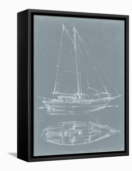 Yacht Sketches III-Ethan Harper-Framed Stretched Canvas