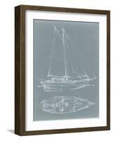 Yacht Sketches III-Ethan Harper-Framed Art Print