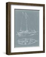 Yacht Sketches III-Ethan Harper-Framed Art Print