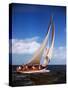 Yacht "Starlight" in Full Sail in Caribbean-Eliot Elisofon-Stretched Canvas