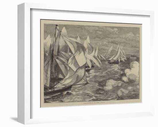 Yachting, a Flying Start-null-Framed Giclee Print