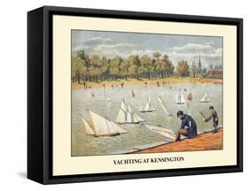 Yachting At Kensington Gardens London England-null-Framed Stretched Canvas