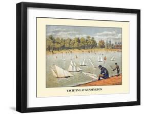 Yachting At Kensington Gardens London England-null-Framed Art Print