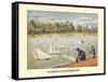 Yachting At Kensington Gardens London England-null-Framed Stretched Canvas