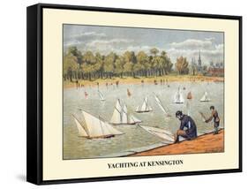 Yachting At Kensington Gardens London England-null-Framed Stretched Canvas