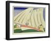 Yachting, C.1920 (Stencil on Paper)-Charles Martin-Framed Giclee Print