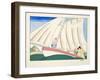 Yachting from Sports & Divertissements, Pub. 1914 (Pochoir Print)-Charles Martin-Framed Giclee Print