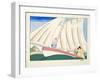 Yachting from Sports & Divertissements, Pub. 1914 (Pochoir Print)-Charles Martin-Framed Giclee Print