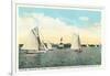 Yachting Near Michigan City-null-Framed Art Print