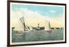 Yachting Near Michigan City-null-Framed Art Print