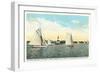 Yachting Near Michigan City-null-Framed Premium Giclee Print