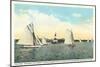 Yachting Near Michigan City-null-Mounted Premium Giclee Print