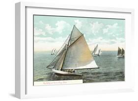 Yachting on Put-In Bay-null-Framed Art Print