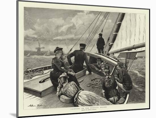 Yachting on the Norfolk Broads-Arthur Hopkins-Mounted Giclee Print