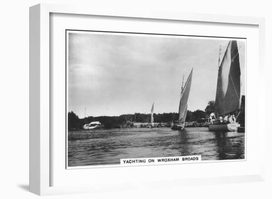 Yachting on Wroxham Broads, 1936-null-Framed Giclee Print