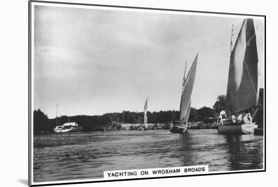 Yachting on Wroxham Broads, 1936-null-Mounted Giclee Print