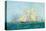 Yachting, Scene off Cowes Isle of Wight-Thomas Sewell Robins-Stretched Canvas