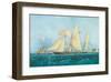 Yachting, Scene off Cowes Isle of Wight-Thomas Sewell Robins-Framed Art Print