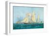 Yachting, Scene off Cowes Isle of Wight-Thomas Sewell Robins-Framed Art Print