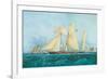 Yachting, Scene off Cowes Isle of Wight-Thomas Sewell Robins-Framed Art Print