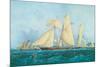 Yachting, Scene off Cowes Isle of Wight-Thomas Sewell Robins-Mounted Art Print