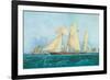 Yachting, Scene off Cowes Isle of Wight-Thomas Sewell Robins-Framed Art Print