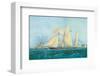 Yachting, Scene off Cowes Isle of Wight-Thomas Sewell Robins-Framed Art Print