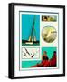 Yachting-Santa-Framed Art Print