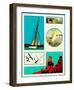 Yachting-Santa-Framed Art Print