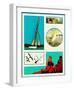 Yachting-Santa-Framed Art Print