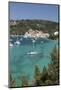 Yachts anchored in bay, Lakka, Paxos, Ionian Islands, Greek Islands, Greece, Europe-Stuart Black-Mounted Photographic Print