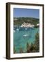 Yachts anchored in bay, Lakka, Paxos, Ionian Islands, Greek Islands, Greece, Europe-Stuart Black-Framed Photographic Print