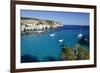 Yachts Anchored in Cove, Cala Macarella, Near Cala Galdana-Stuart Black-Framed Photographic Print