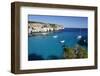 Yachts Anchored in Cove, Cala Macarella, Near Cala Galdana-Stuart Black-Framed Photographic Print