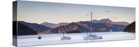 Yachts Anchored on the Idyllic Queen Charlotte Sound, Marlborough Sounds, South Island, New Zealand-Doug Pearson-Stretched Canvas