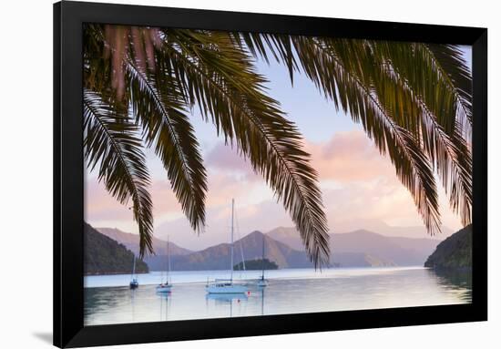 Yachts Anchored on the Idyllic Queen Charlotte Sound, Marlborough Sounds, South Island, New Zealand-Doug Pearson-Framed Photographic Print