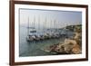 Yachts and Ships at Anchor, Fiskardo, Kefalonia (Cephalonia)-Eleanor Scriven-Framed Photographic Print