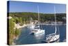 Yachts at Anchor in the Pretty Harbour, Kioni, Ithaca (Ithaki)-Ruth Tomlinson-Stretched Canvas