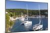 Yachts at Anchor in the Pretty Harbour, Kioni, Ithaca (Ithaki)-Ruth Tomlinson-Mounted Photographic Print
