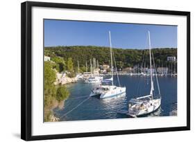 Yachts at Anchor in the Pretty Harbour, Kioni, Ithaca (Ithaki)-Ruth Tomlinson-Framed Photographic Print