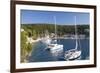 Yachts at Anchor in the Pretty Harbour, Kioni, Ithaca (Ithaki)-Ruth Tomlinson-Framed Photographic Print