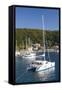 Yachts at Anchor in the Pretty Harbour, Kioni, Ithaca (Ithaki)-Ruth Tomlinson-Framed Stretched Canvas